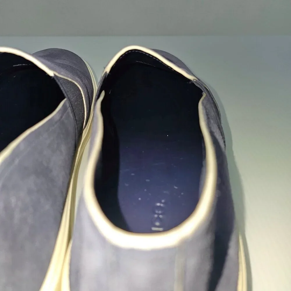 Vince Blair Loafer Sneaker Womens 10 Blue Ink Suede Slip On Casual Designer NEW - Picture 11 of 14